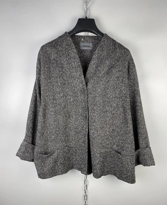 OSKA Avant Garde Wool Gray Oversized Button Blazer Jacket Size L - Image 1 of 4
