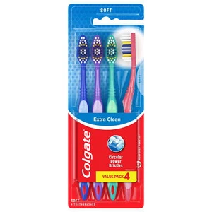 Extra Clean Full Head Adult Manual Toothbrush, Soft, 4 Pack - Picture 1 of 4