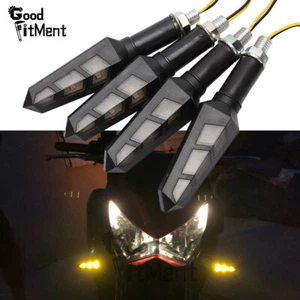 4 Stück LED Blinker Motorrad Indikatoren 12V Miniblinker Schwarz Quad ATV Roller - Bild 1 von 11