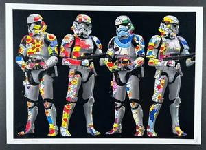 DEATH NYC 45x32cm A P Signed Graffiti Pop Art Print, COA Kate Bow Finger - Picture 1 of 2