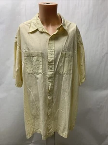 izod button down shirt men's Yellow big & tall Short Sleeve 3 XLT - Picture 1 of 5