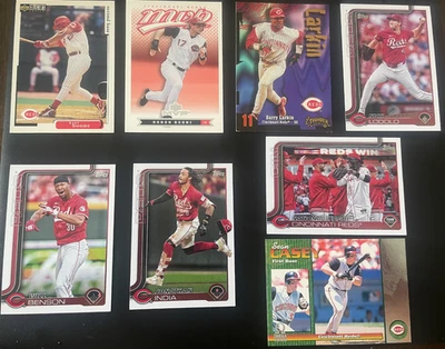 Cincinnati Reds Baseball Card Lot (8) 1998-Present Features Bret and Aaron Boone - Image 1 of 3