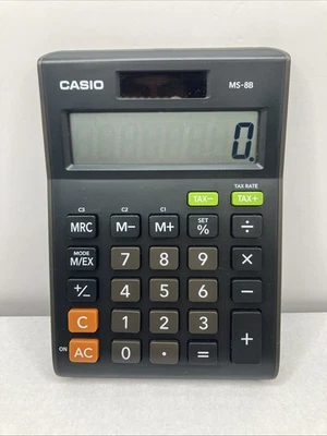 Casio MS-8B 8-digit Tax and Currency Calculator Used Working - Image 1 of 2