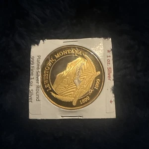 1999 Lewiston Montana 100th Anniversary 1oz 999 FINE Silver round - Picture 1 of 2