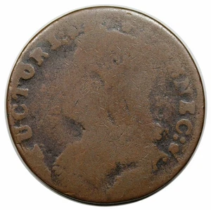 Cobre Connecticut 1787, busto drapeado izquierdo, ET LIR, raro Miller 33,11-gg.1, R6- - Imagen 1 de 3