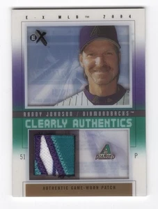 2004 Fleer Skybox E-X #CA-RJ Randy Johnson Clearly Authentics 4 Color Patch /75 - Picture 1 of 2