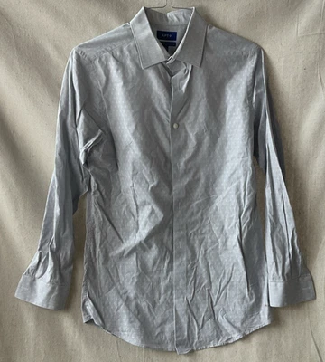 Apt 9 Premiere Flex Para Hombre Camisa Ajustada con Botones Gris Estampado Diamante 15 32/33 Foto 1 de 3