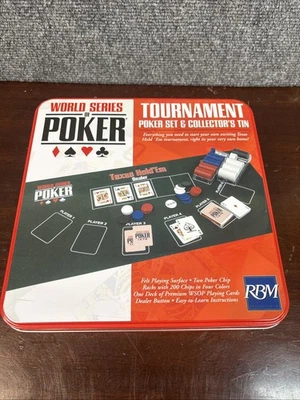 Serie Mundial de Torneo de Poker Juego de Poker y Lata de Coleccionista - Nuevo en Caja Foto 1 de 3