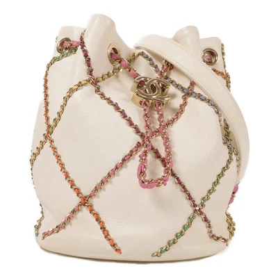 CHANEL CC GHW цепочка наплечная сумка из овчины кожи белый - Изображение 1 из 4