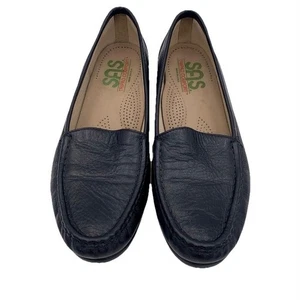 Zapatos Mocasines SAS Tripad Comfort Simplify Cuero Negro Mujer 8.5N Trabajo Estrecho - Imagen 1 de 11