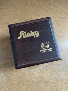 Slinky 50th Anniversary Wood box edition 1945–1995 Gold Toned Toy - Picture 1 of 8