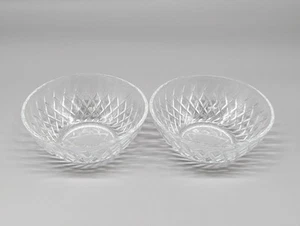 Juego de 2 ensaladeras de postre de cristalería vintage elegante vajilla hecha en Francia - Imagen 1 de 7