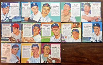 Lot Of 13 - 1954 Redman Tobacco  Cards- W/ HOF'ers Robin Roberts & George Kell - Image 1 of 4