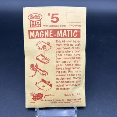 Kadee HO Scale #5 Magne-Matic Couplers – With Draft Gear Boxes – Two Pair – NIP - Image 1 of 4