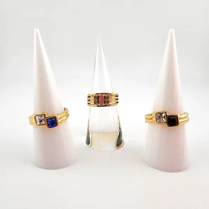 Drei Vintage 90er Jahre Avon goldfarbene Ringe. - Bild 1 von 5