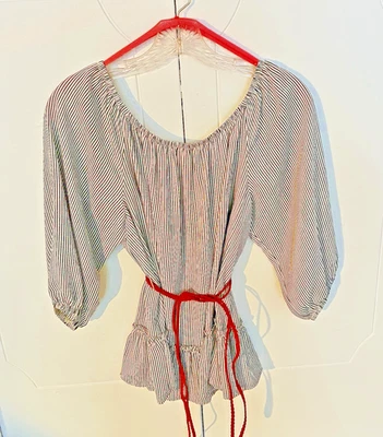 Top Bailey 44 Christine azul/blanco a rayas fuera del hombro (M) Foto 1 de 4