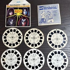 VINTAGE gaf K71 KISS Rock Music Band Special view-master 6 Reels Packet SEPIA - Picture 1 of 10