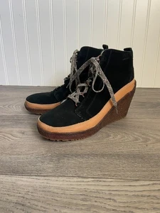 Merrell Boots 9,5 Tremblant Wedge Lace Pump Stiefeletten Booties Schwarz Wildleder - Bild 1 von 6
