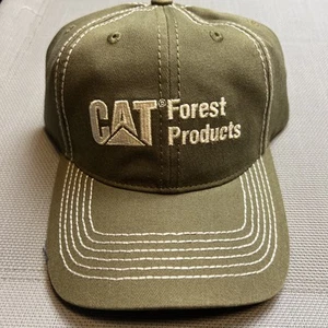 Caterpillar CAT Equipment Forest Products Panel Hat Adj Back Olive - Picture 1 of 2