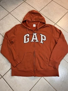 Sudadera con Capucha Gap Adulto L Cremallera Completa Naranja Con Logo Bordado Blanco - Imagen 1 de 8