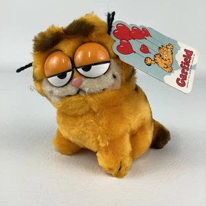 Dakin Garfield Plush 5" Stuffed Animal Toy Vintage 1981 80s Cartoon Toys w Tags - Picture 1 of 8