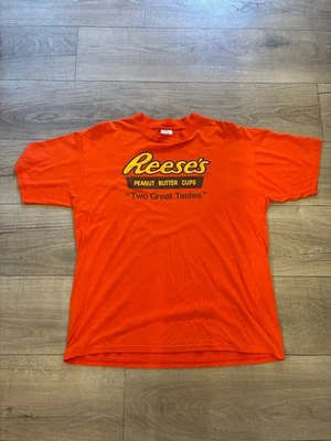 VTG Reese's Men's Orange 1980s Miller Tag Single Stitch T-shirt Sz XL - Image 1 of 4