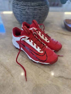 NIKE Fastflex VAPOR Edge Red White Baseball Cleats Youth Size US 5.5Y DH5089-600 - Image 1 of 4