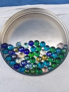 VTG 50 GLASS CLEAR MARBELS - Picture 1 of 4