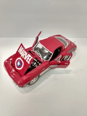 Marvel Captain America Maisto Model Car 1965 Chevy Corvette - Image 1 of 4