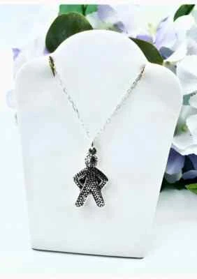 925 Silver Charming Boy Silhouette Pendant- Lightweight Chain Sold Separate 1504 - Image 1 of 4