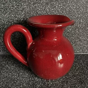 Bleu D'Argile Fait Main Art Pottery Red Pitcher Vase Made In France 4.5 Inch - Picture 1 of 8