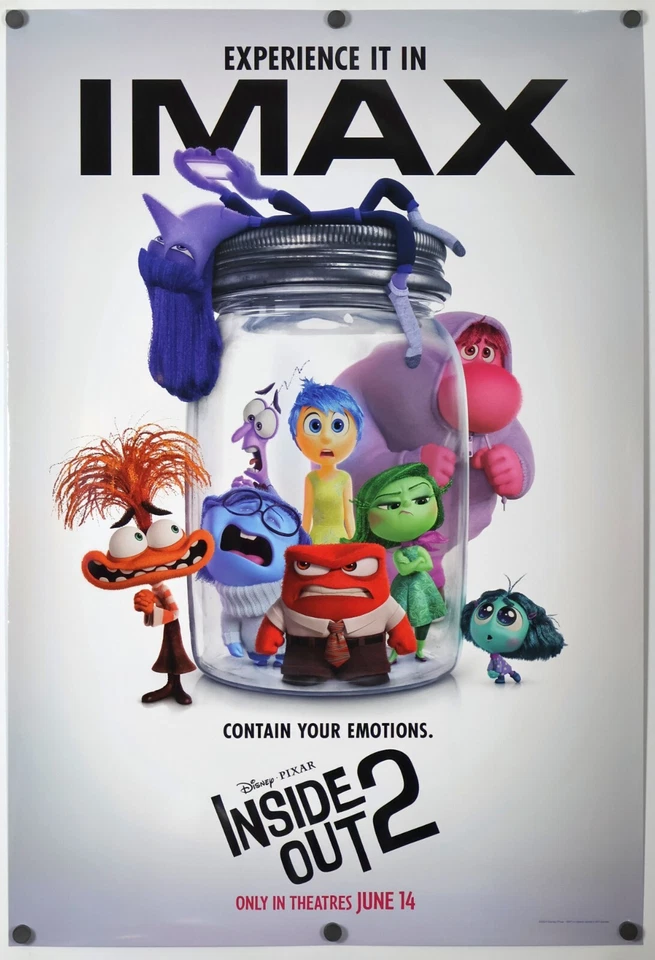 Inside Out 2 - original DS movie poster 27x40 D/S 2023 INTL IMAX