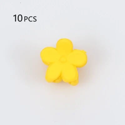 Flower Small Hair Clip -Cute Girl Candy Color Hair Clips Children Accessory 10PC - Image 1 of 4