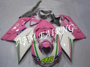 Pink White ABS Injection Mold Bodywork Fairing for Ducati 848/1098/1198 07-12 - Picture 1 of 3