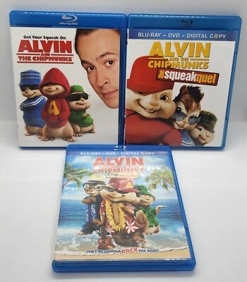 Alvin & The Chipmunks 3 Movie Lot (Blu-ray + DVD + Digital Copy) - Image 1 of 2
