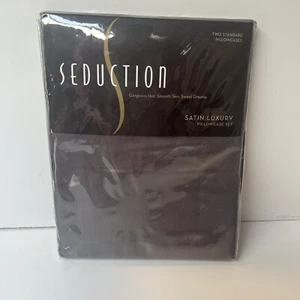 Luxus Satin Standard Kissenbezug Set Neu, Silber Neu mit Etikett Verführung - Bild 1 von 4