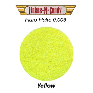 METAL FLAKE GLITTER (0.008) 30g FLURO YELLOW - Picture 1 of 2