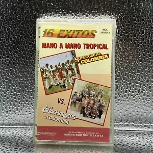 SUPER GRUPO COLOMBIA VS LOS GUACHARACOS - MANO A MANO - 1989 MEXICAN TAPE ALBUM - Picture 1 of 4