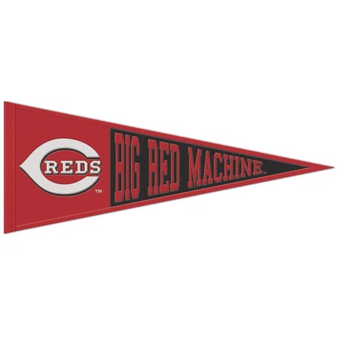 CINCINNATI REDS BIG RED MACHINE WOOL EMBROIDERED PENNANT 13"x32" NEW WINCRAFT 👀 Cover