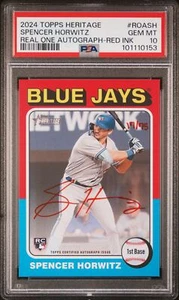 2024 Topps Heritage Red Ink Auto /75 Spencer Horwitz RC PSA 10 - Picture 1 of 2