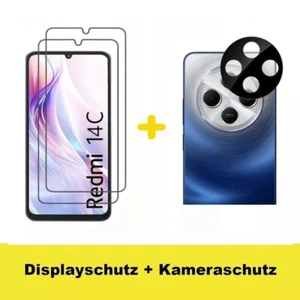 3x Schutzglas für Xiaomi Redmi 14c (2xDisplayglas+1xKameraglas) - Bild 1 von 1