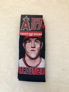 Mike Trout Socks Los Angeles Anaheim Angels Baseball Adult size - SGA - NEW  - Picture 1 of 3