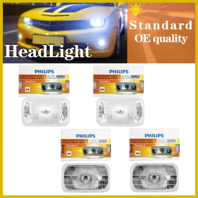 Philips 4 piezas bombillas halógenas haz alto/bajo para 1988-1991 GMC K3500 Foto 1 de 4