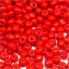 Perles de Rocailles en verre Opaque 4mm Rouge - Lot de 20g Environ 250pcs