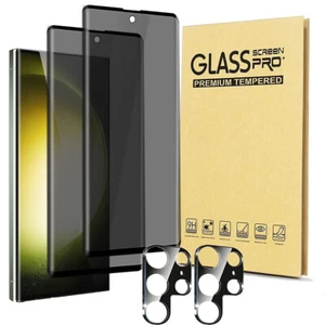 4X Anti-Spy Privacy Glass Screen Protector For Samsung S25 S24 Ultra S23 FE S22 - Picture 1 of 10