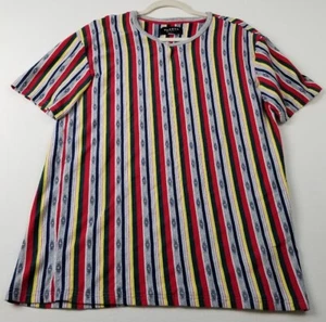 Camiseta Pacsun Para Hombre L Grande Multicolor Rayas Manga Corta Azteca Suroeste - Imagen 1 de 10