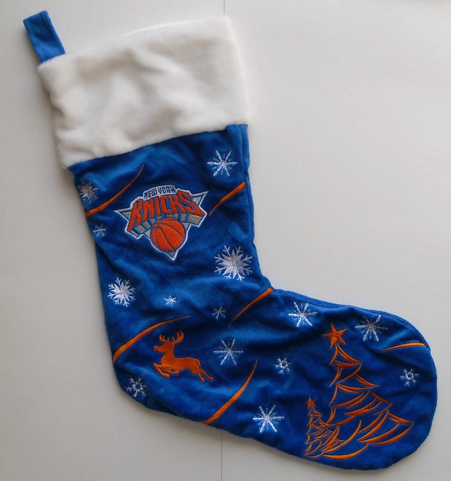FOREVER COLLECTIBLES NBA New York Knicks Embroidered Logo Christmas Stocking Basketball
