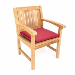 STUHLKISSEN AUFLAGE FÜR GARTENSTUHL SITZKISSEN BORDEAUX ROT WEINROT 46 x 48 x 5 - Bild 1 von 5