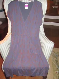 NEU MIT ETIKETT FRISCHE PRODUKTE "CALI" DRUCK SURPLICE STIL KLEID IN TWILIGHT... SCHMEICHELHAFT (XL) - Bild 1 von 5