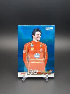 2024 Topps Paddock Pass Formula 1 Chrome Blue Refractor Carlos Sainz #4 - Picture 1 of 2